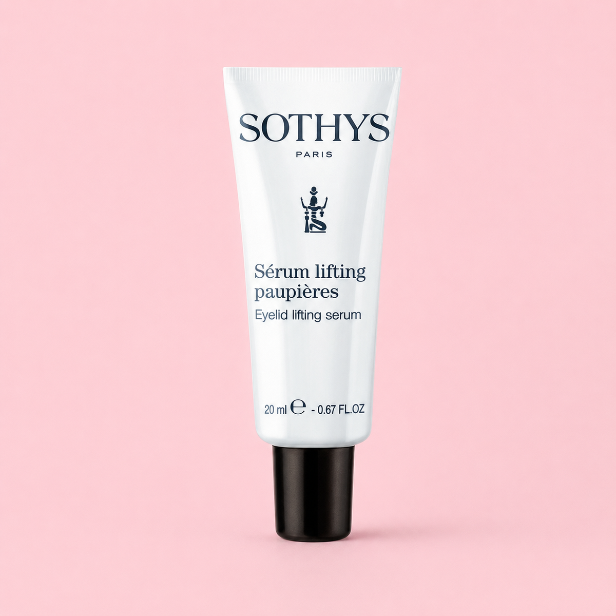 Alta Definición Sérum Lifting Paupières de Sothys sobre fondo rosa
